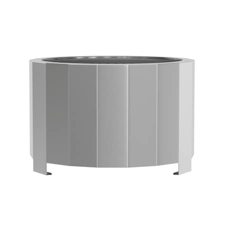Flash Furniture Titus 27 inch Smokeless Outdoor Firepit, Natural Wood Burning w/Waterproof Cover, Stainless Steel BLN-HY-B-2201FP-03-27-SS-GG